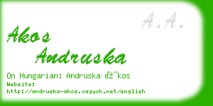 akos andruska business card